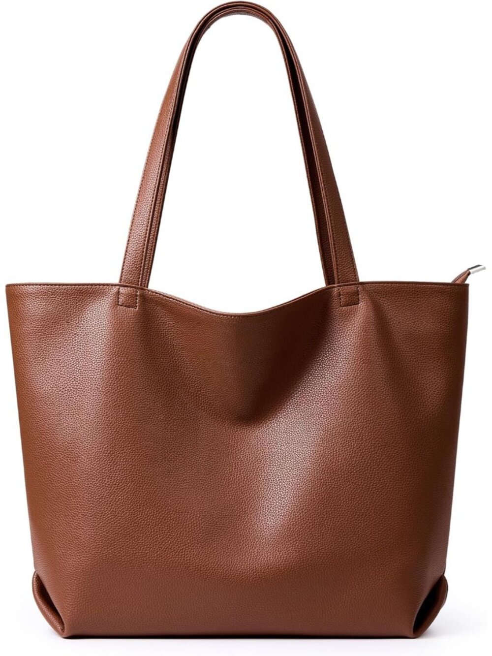 WLLWOO Soft Vegan Leather Tote Bag for Women Large Hobo Zipper Purse